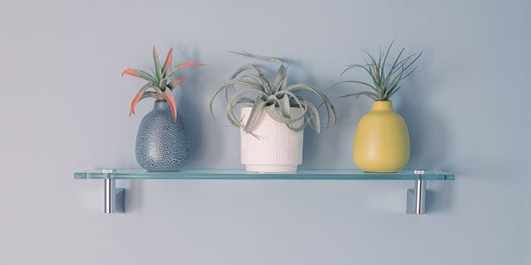 Wall with decorative flower pots