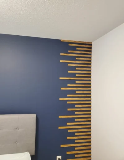 wall painted in blue