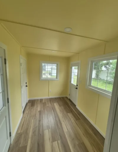 Passage area painted in yellow